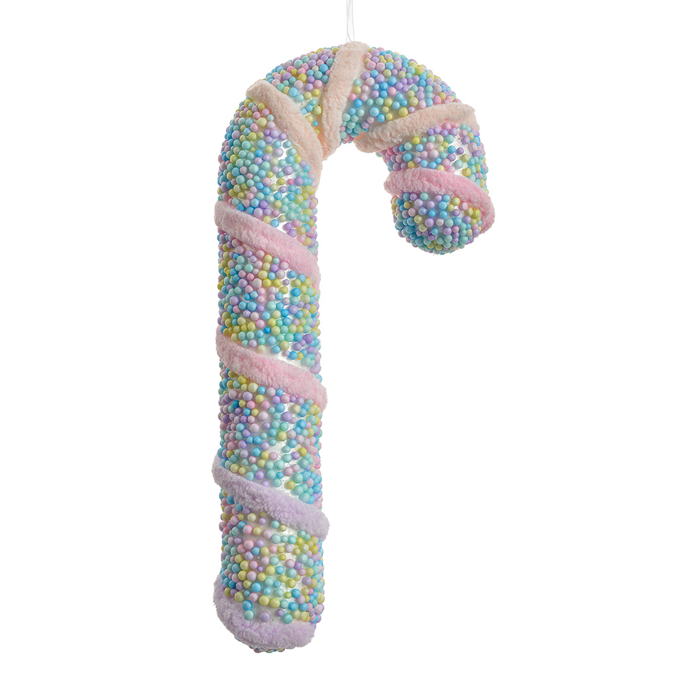 [66101S] Christmas Decoration Pendant Candy cane Pink Multicoloured 10x4x20 cm