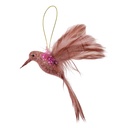 Christmas Decoration Pendant Bird Pink 10x4x10 cm
