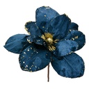 Weihnachtsdeko Blume Blau Goldfarbig Ø 25x25 cm