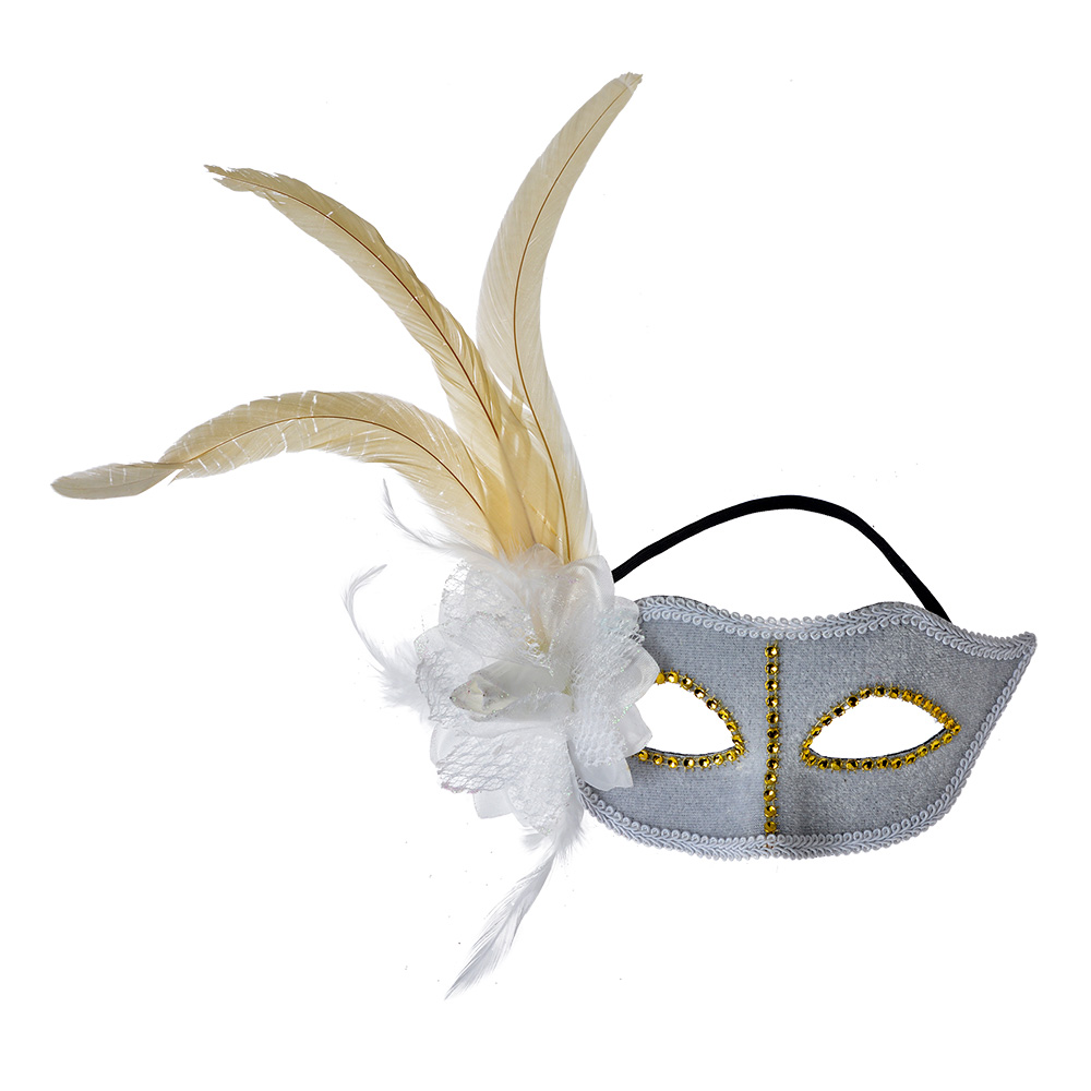 [66190] Masque Gris Couleur or 22x9x21 cm