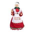 Decorazioni Donna di Natale Rosso Bianco 18x18x46 cm
