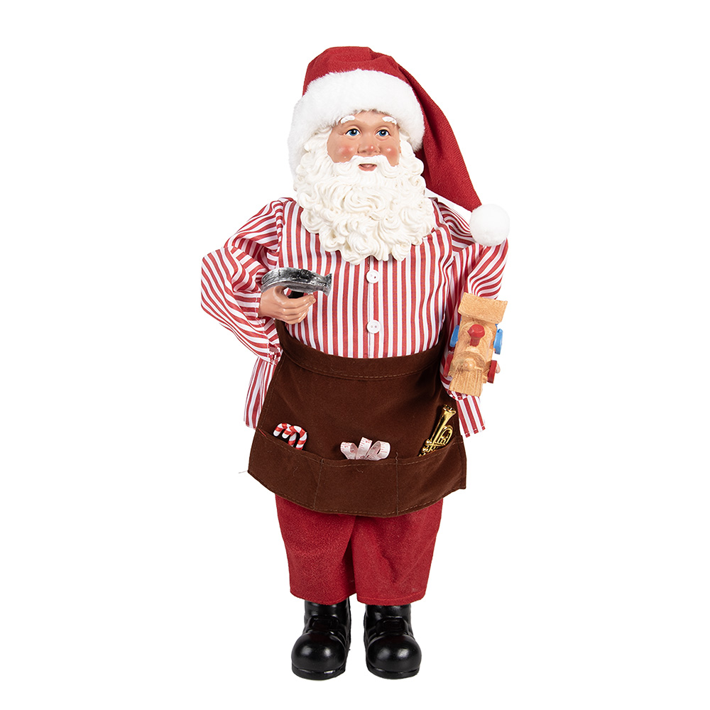 [66227] Christmas Decoration Santa Claus Red White 22x19x45 cm