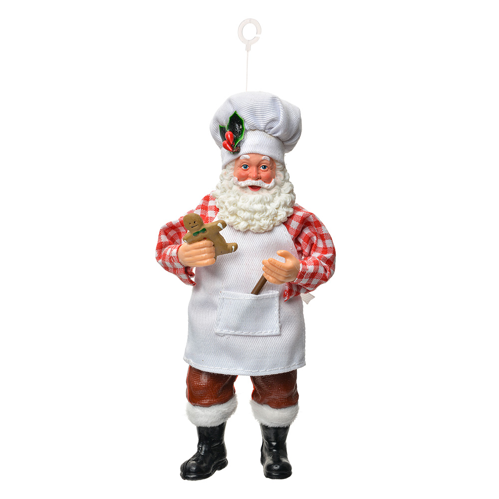 [66243] Decoratie Hanger Kerstman 9x6x17 cm