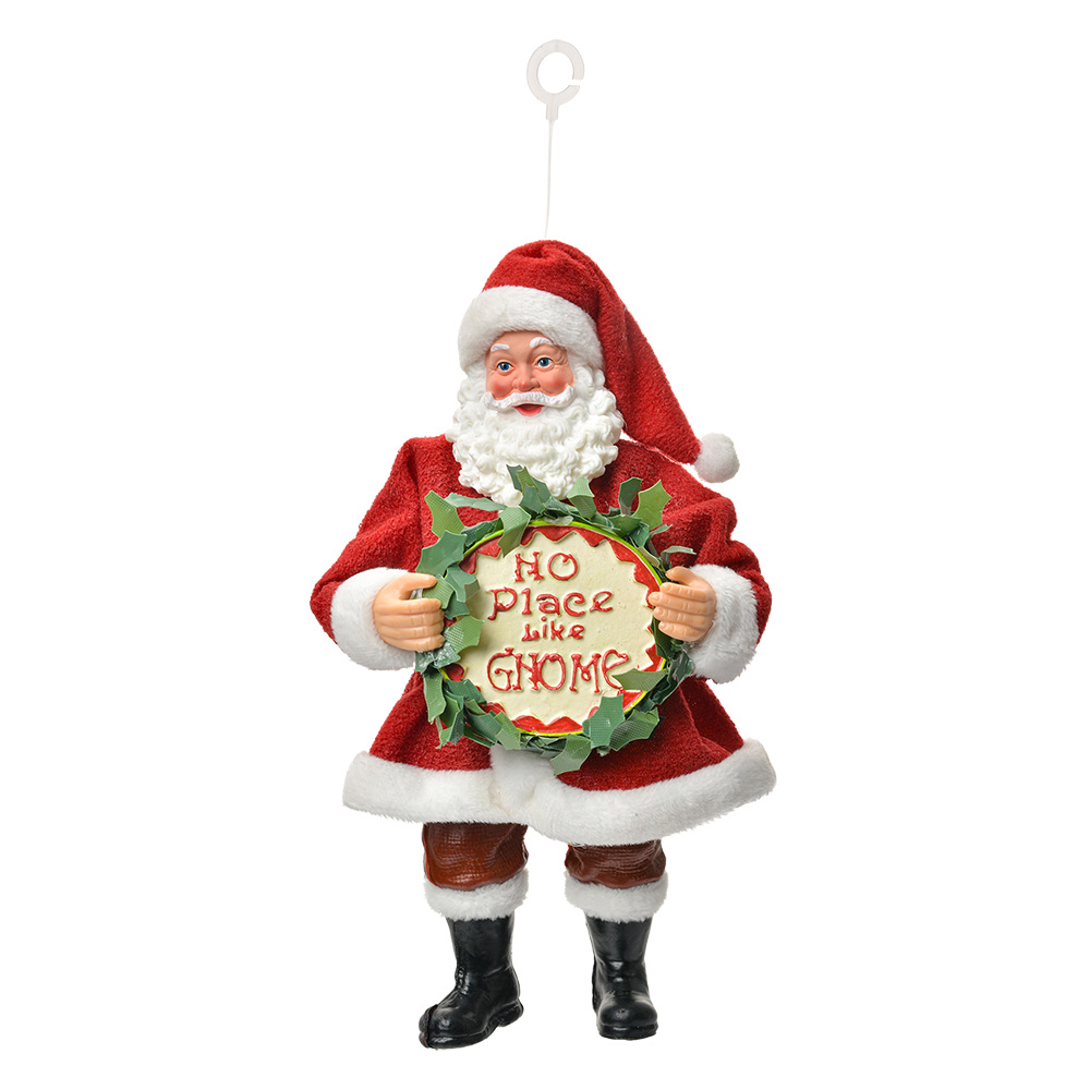 [66250] Décoration de Noël pendentif père Noël Rouge Blanc 10x6x17 cm
