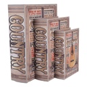 Aufbewahrungsbox Beige Braun (3) 27x22x7 / 22x17x6 / 17x12x4 cm