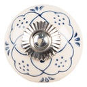 Doorknob Beige Blue Ø 4x3 cm / S3 cm