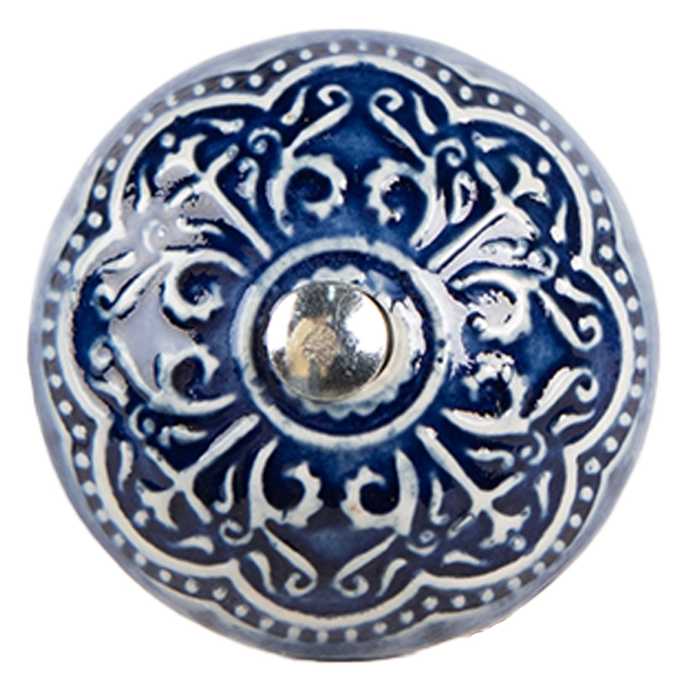 [66272] Doorknob Blue Beige Ø 4x3 cm / S3 cm