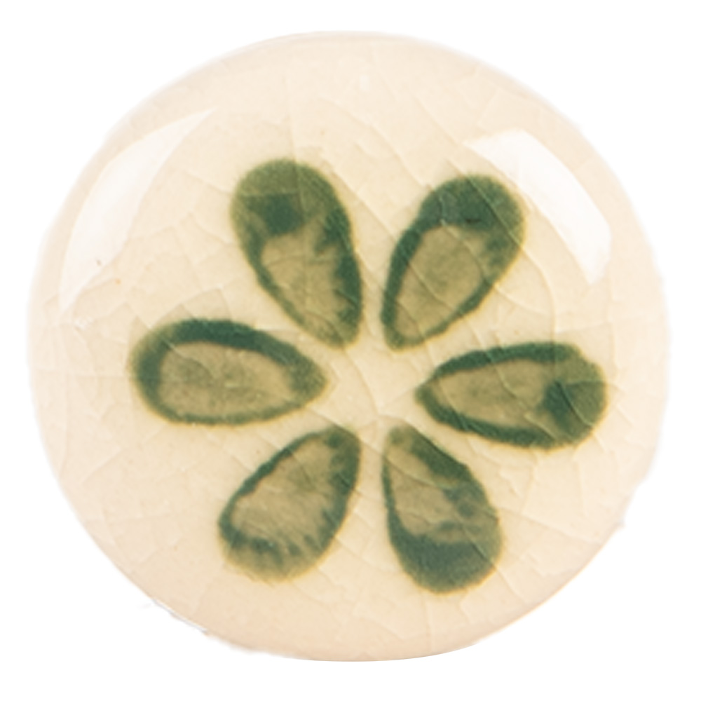 [66275GR] Doorknob Beige Green Ø 3x3 cm / S3 cm
