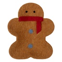 Felt Bowl Gingerbread Man Brown Red 19x16x4 cm