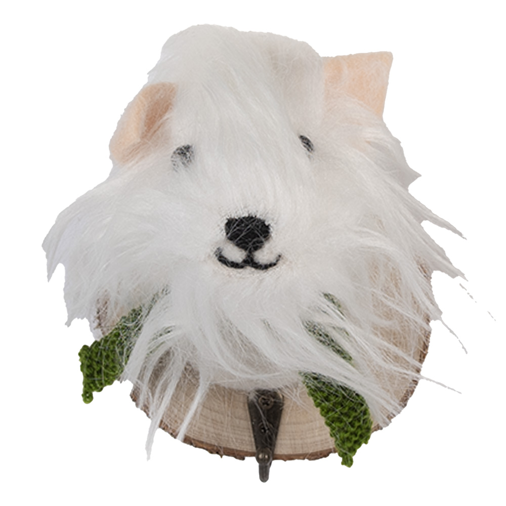 [66295] Wandhaak vilten hond 11x15x14 cm