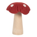 Felt Mushroom Red Brown 14x14x17 cm