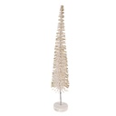 Dekoration Weihnachtsbaum Beige Goldfarbig Ø 8x40 cm