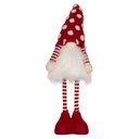 Decoration Statue Gnome with LED Red White 8x12x56 cm