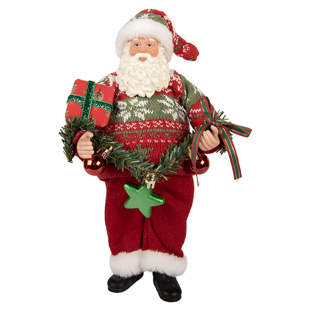 [66357] Decoratie kerstman 16x11x27 cm