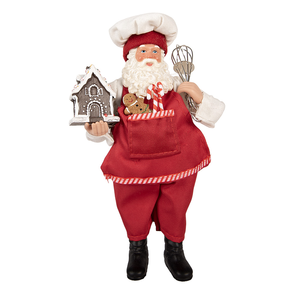 [66358] Décoration de Noël père Noël Rouge Blanc 16x9x26 cm