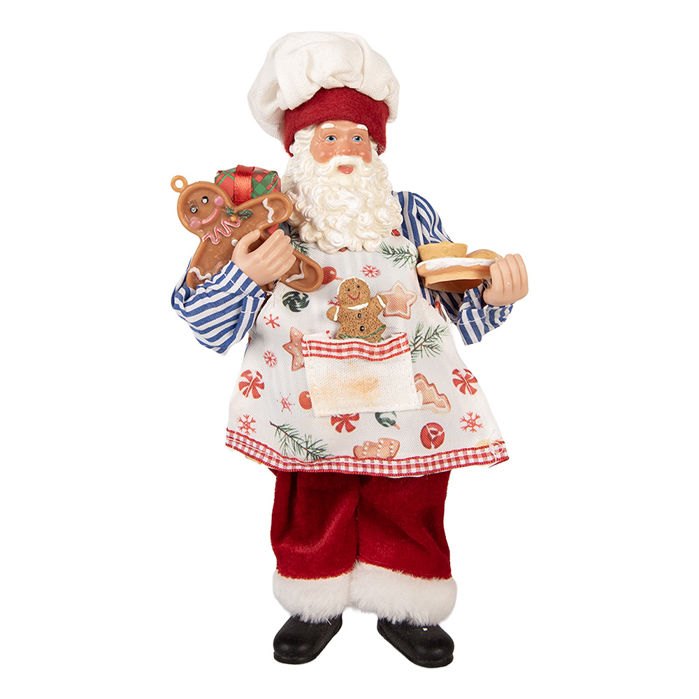 Weihnachtsdeko Weihnachtsmann Rot Weiß 15x10x26 cm
