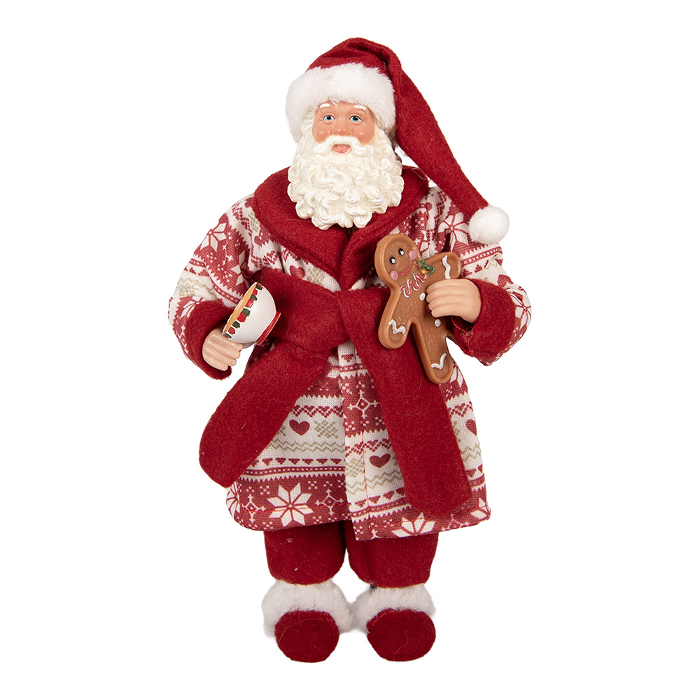 [66360] Decorazioni Natalizie Babbo Natale Rosso Bianco 15x11x28 cm