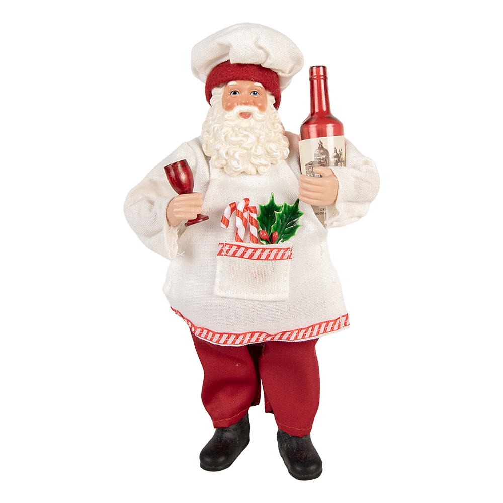 Décoration de Noël père Noël Rouge Blanc 15x10x27 cm