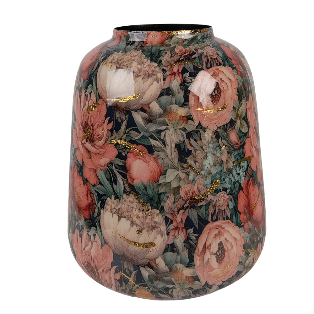 [66384] Deko Vase Rosa Grün Ø 21x25 cm