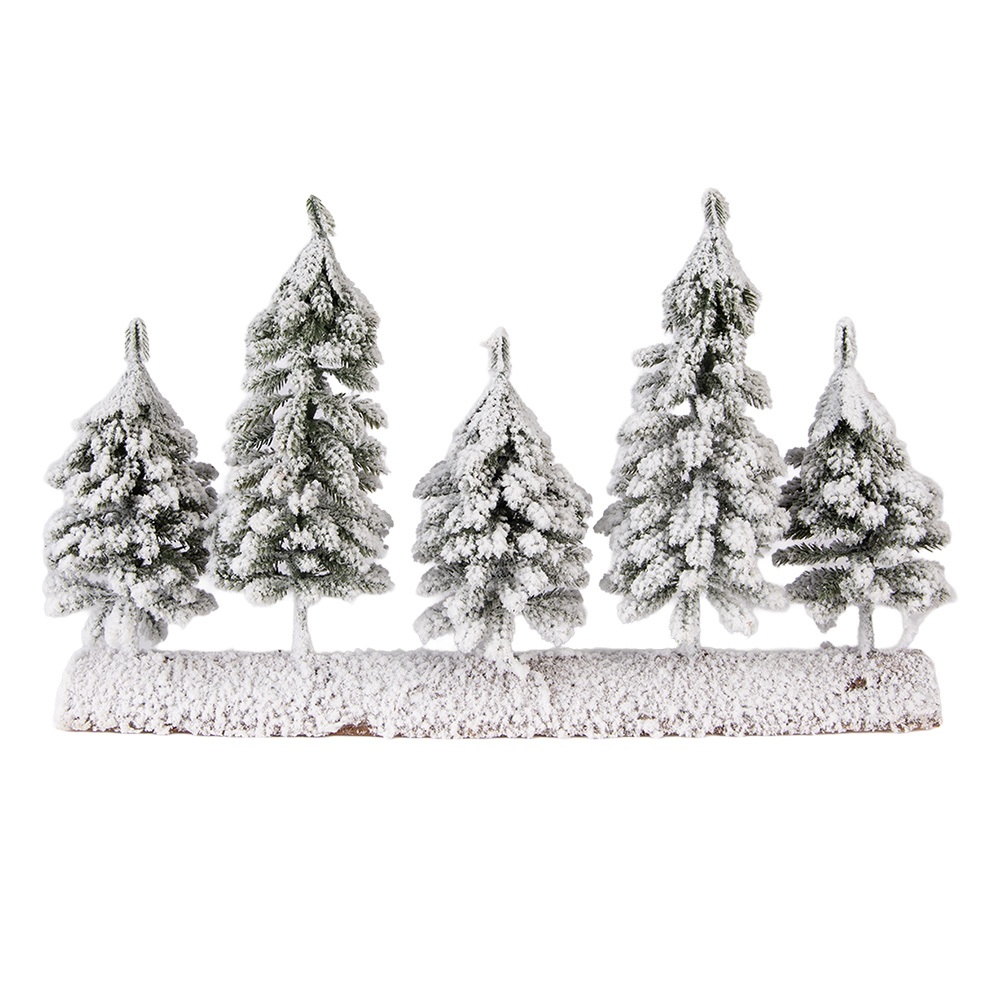 [66434] Decorazione Natalizie Alberi di natale Verde Bianco 40x8x25 cm