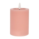 Bougie avec LED Rose Ø 8x13 cm / 2xAA