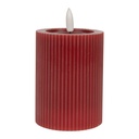 Bougie avec LED Rouge Ø 8x13 cm / 2xAA