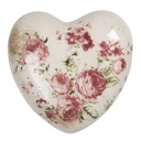 Deko Herz Beige, Rosa 11x11x4 cm