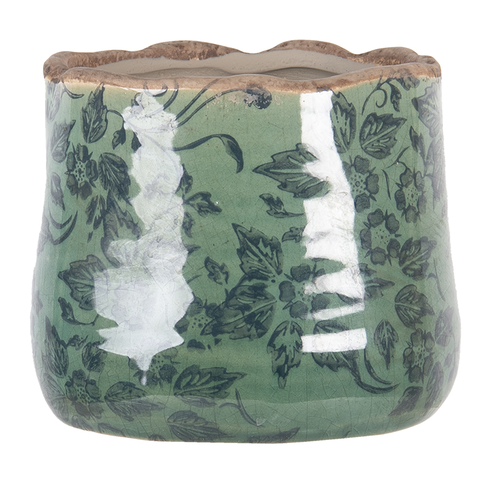 [6CE1252XS] Vaso Porta Pianta Verde Ø 11x10 cm