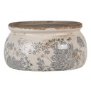 Flower Pot Inside Grey, Beige Ø 16x8 cm