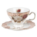 Cup and Saucer White 12x10x7 cm / Ø 15x1 cm / 200 ml