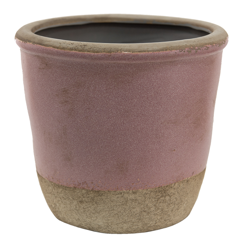 [6CE1380XL] Blumentopf für Innen Rosa, Beige Ø 19x19 cm