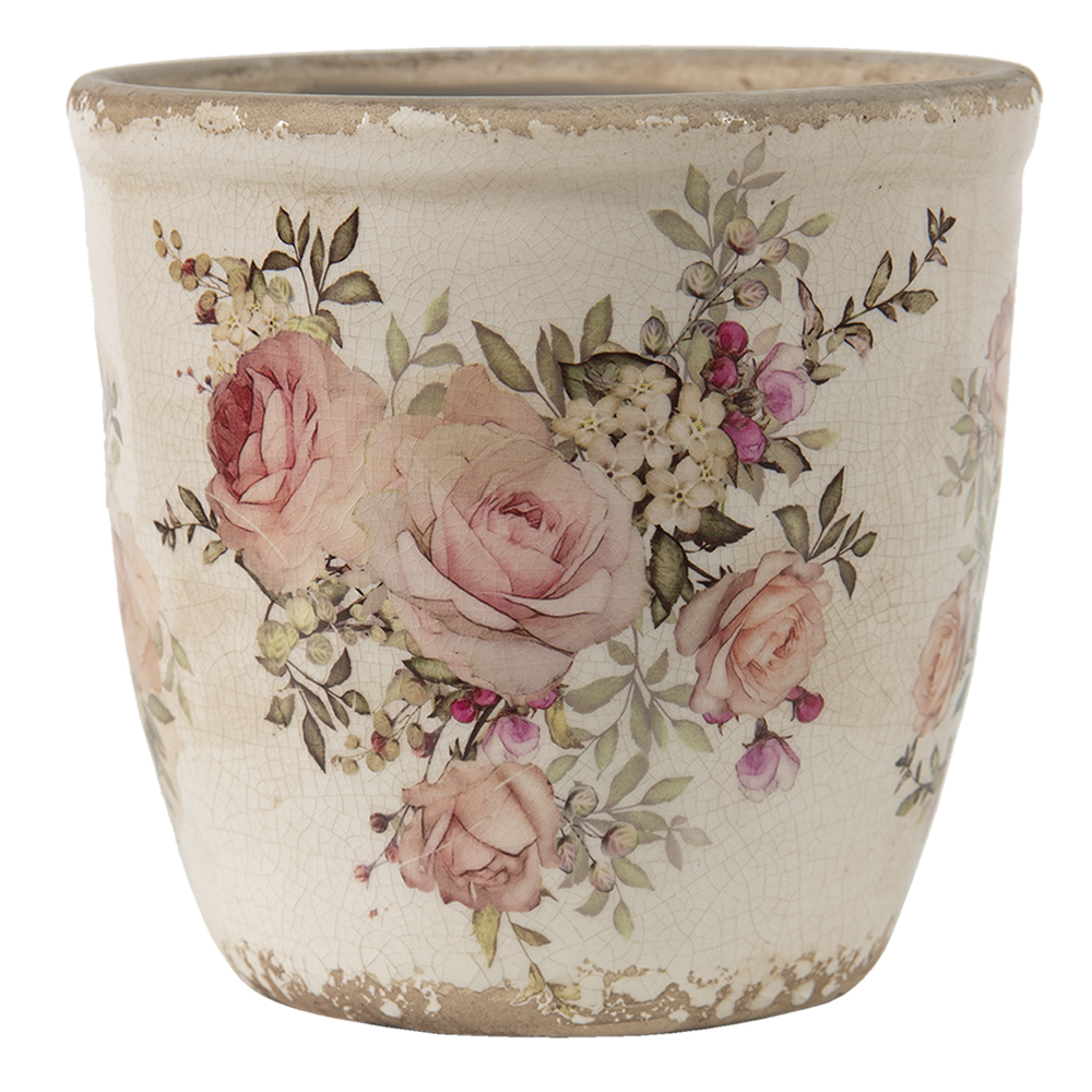 [6CE1421M] Decoratie bloempot Ø 12x12 cm
