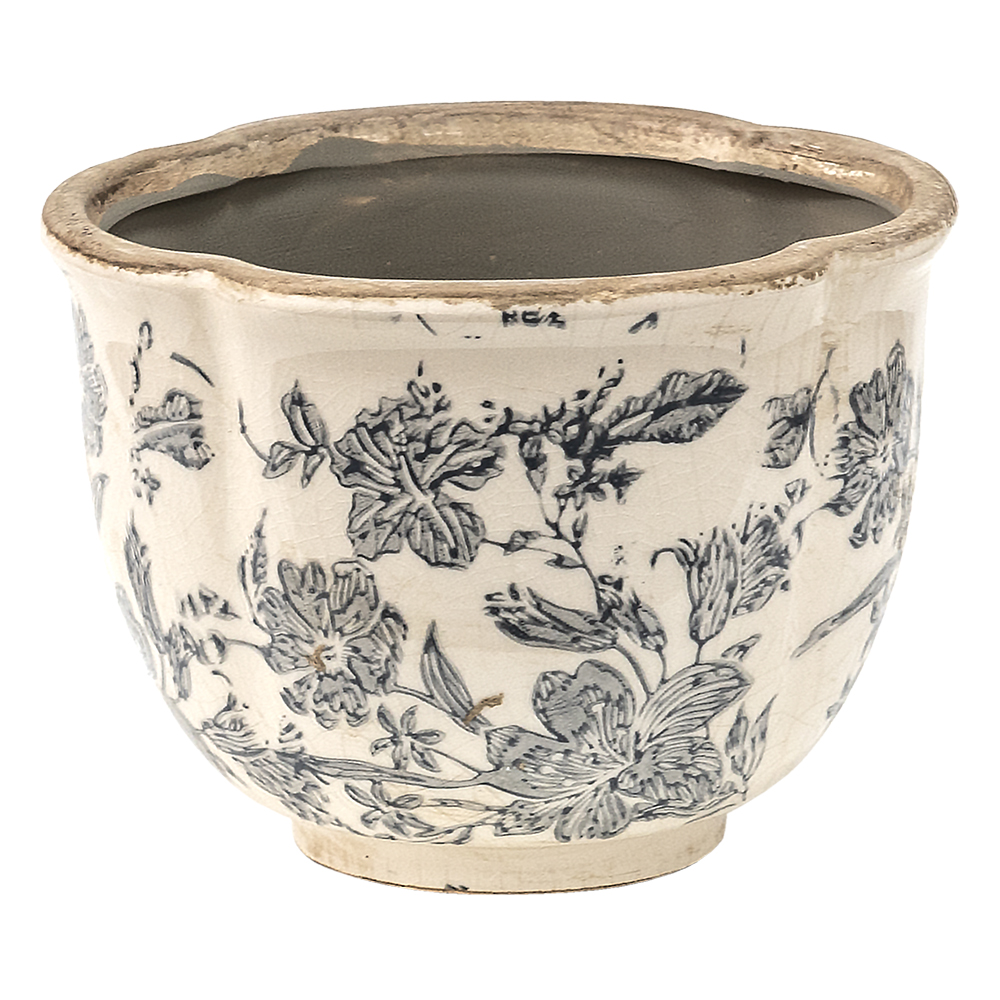 [6CE1450S] Pot de fleurs d'intérieur Gris Beige Ø 16x12 cm