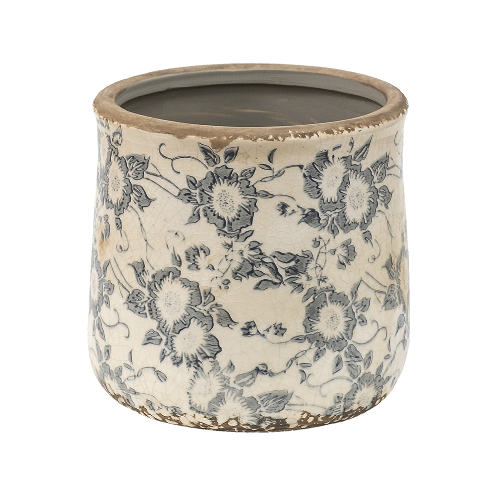 [6CE1459M] Decoratie bloempot Ø 14x14 cm