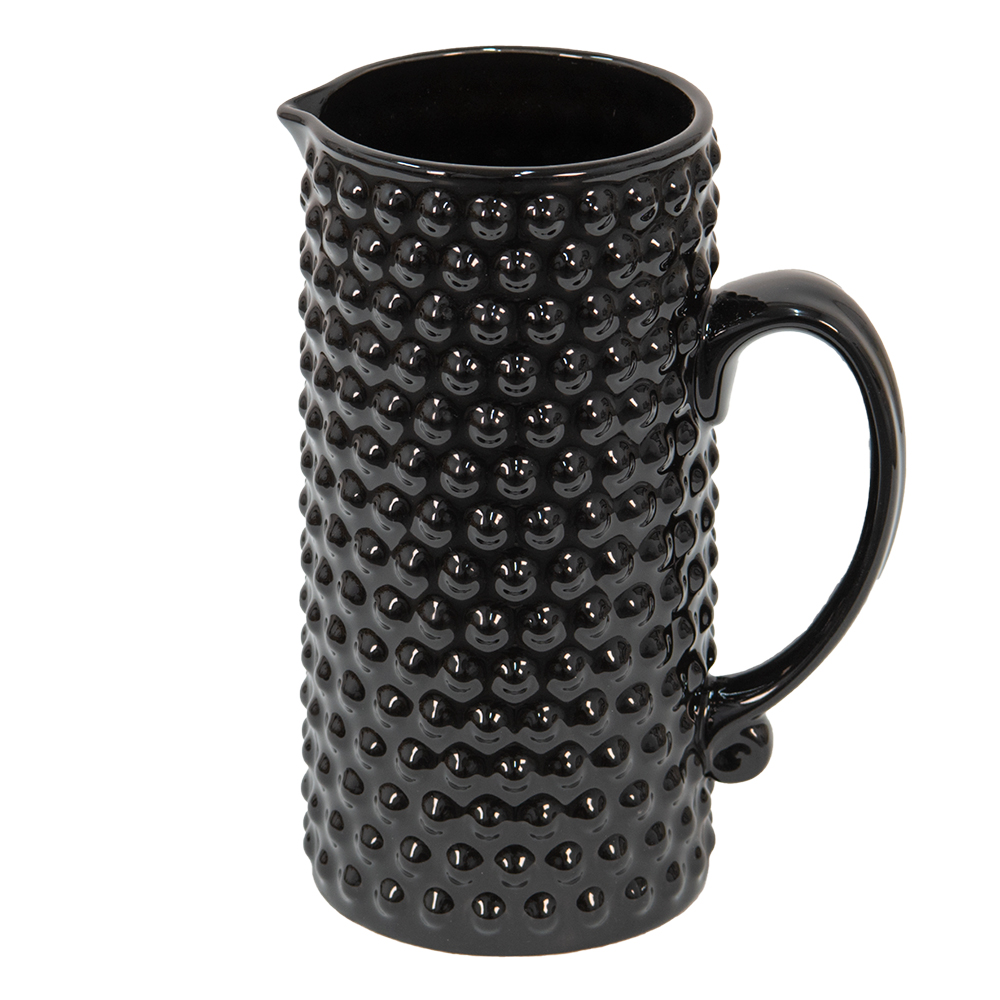 [6CE1474] Dekorativer Krug Schwarz 14x9x20 cm / 1000 ml