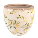 Pot de fleurs d'intérieur Jaune, Beige Ø 19x19 cm