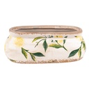 Flower Pot Inside Yellow, Beige 18x7x7 cm