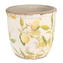 Pot de fleurs d'intérieur Jaune, Beige Ø 14x13 cm