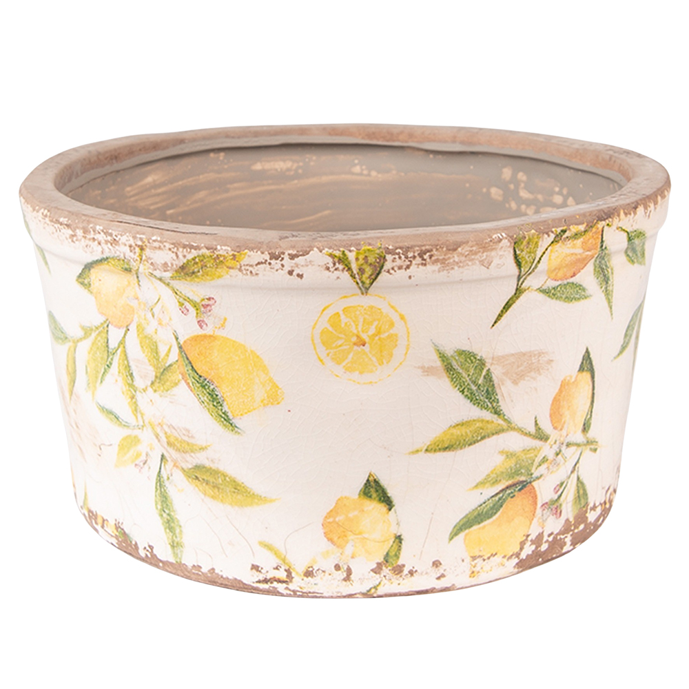 [6CE1533L] Decoratie bloempot Ø 19x10 cm