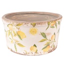 Flower Pot Inside Yellow, Beige Ø 16x9 cm