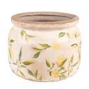 Pot de fleurs d'intérieur Jaune, Beige Ø 20x15 cm