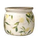 Vaso Porta Pianta Giallo, Beige Ø 15x13 cm