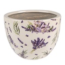 Flower Pot Inside Purple Beige Ø 20x15 cm