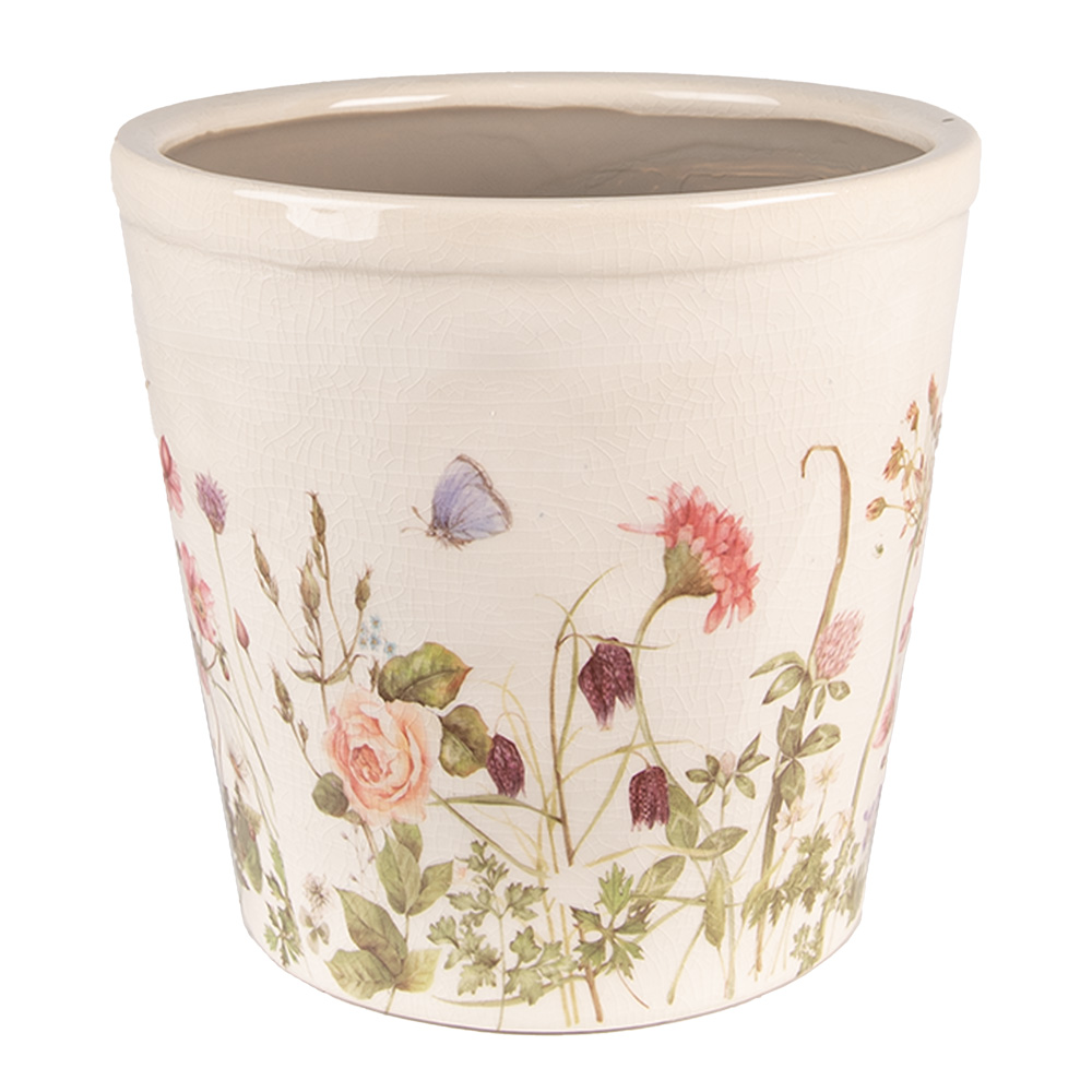 [6CE1555L] Decoratie bloempot Ø 21x19 cm