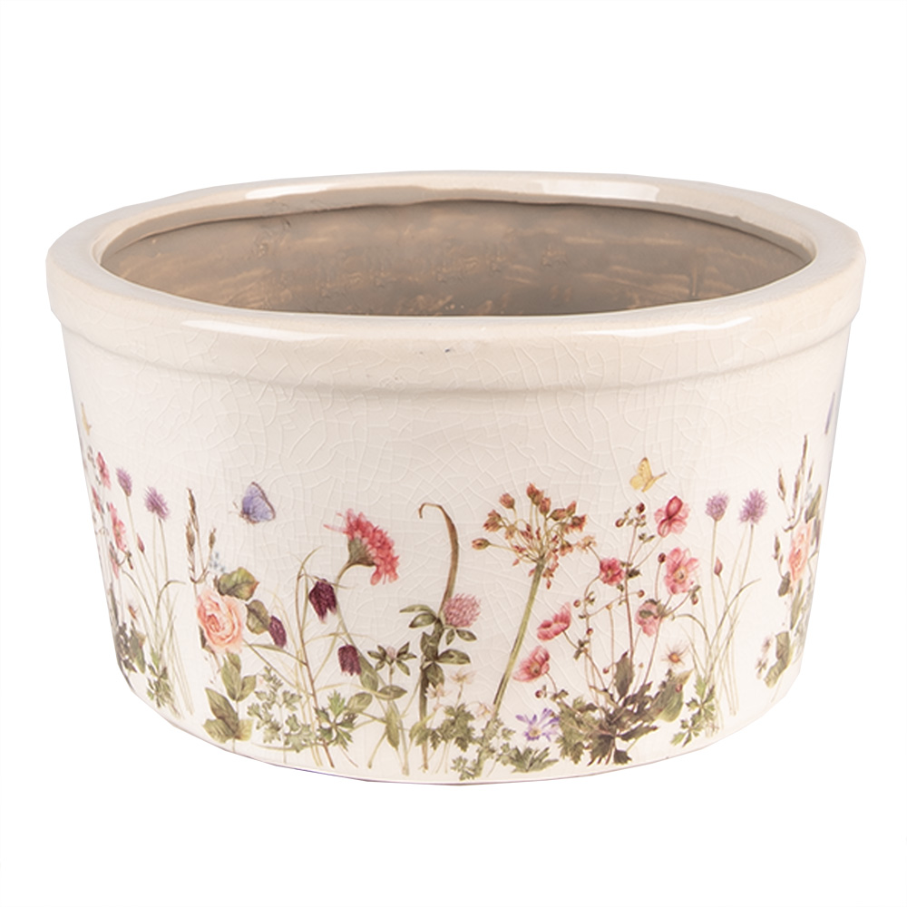 [6CE1556L] Decoratie bloempot Ø 19x10 cm