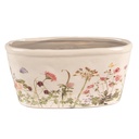Pot de fleurs d'intérieur Rose, Beige 23x10x11 cm