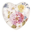 Deko Herz Rosa, Beige 8x8x4 cm