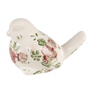 Decoration bird Pink, Beige 10x6x7 cm