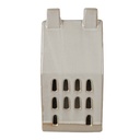 Dekoration Haus mit LED Beige 8x6x15 cm