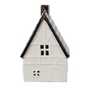 Decoratie huisje met LED 8x7x12 cm